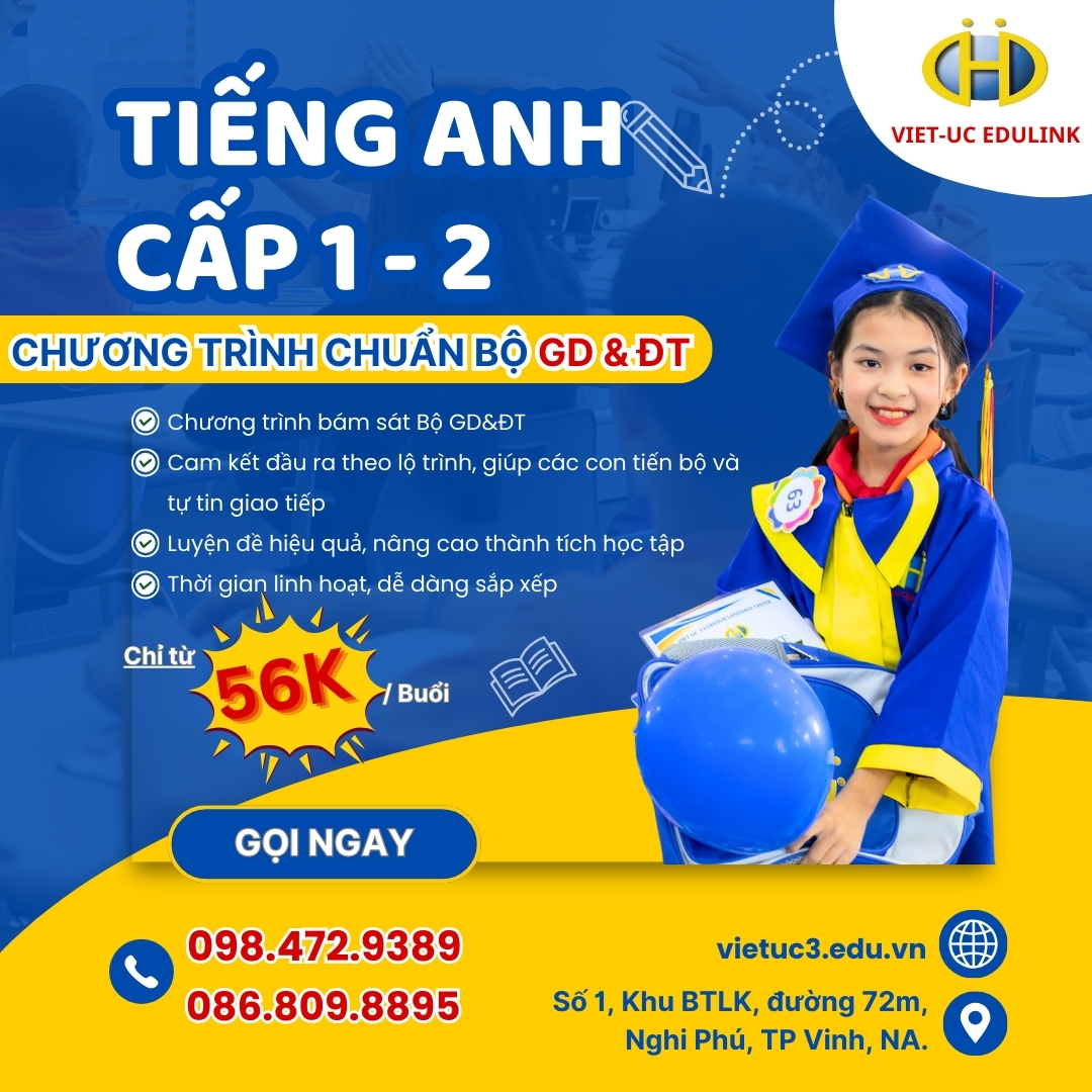Trung Tâm Ngoại Ngữ Việt Úc 3 liên tục tuyển sinh lớp tiếng Anh ngữ pháp cấp 1 - 2