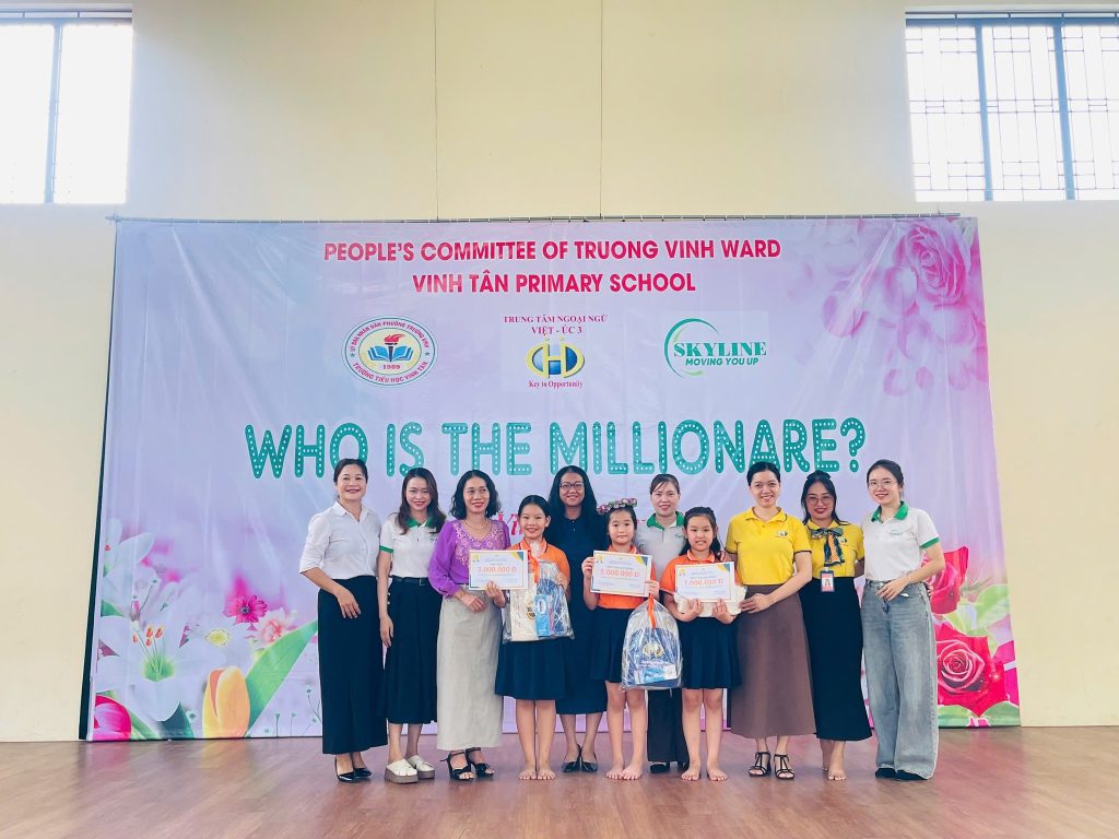 SÂN CHƠI “AI LÀ TRIỆU PHÚ” – CLB TIẾNG ANH TRƯỜNG TIỂU HỌC VINH TÂN 🎉